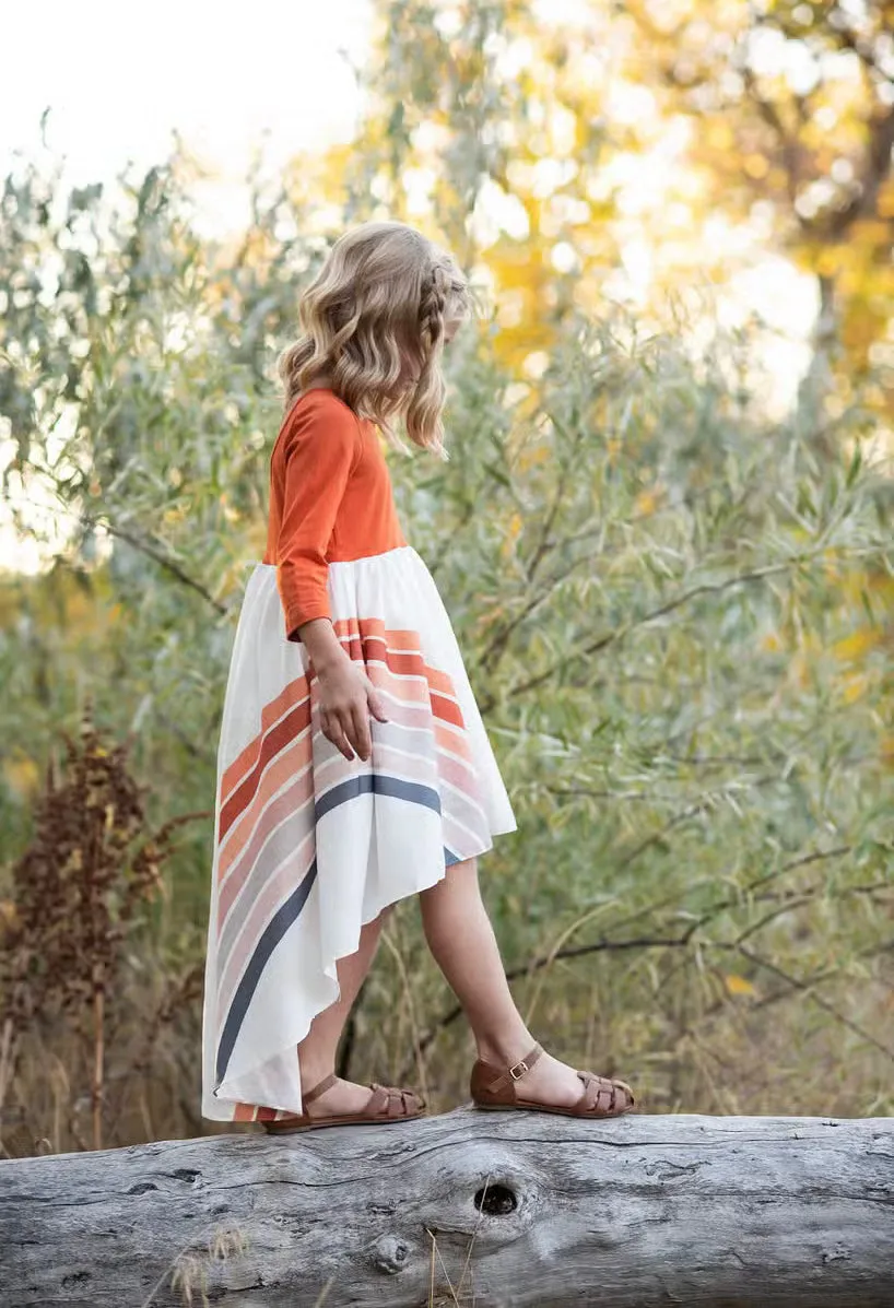 Rainbow Dress - Rust