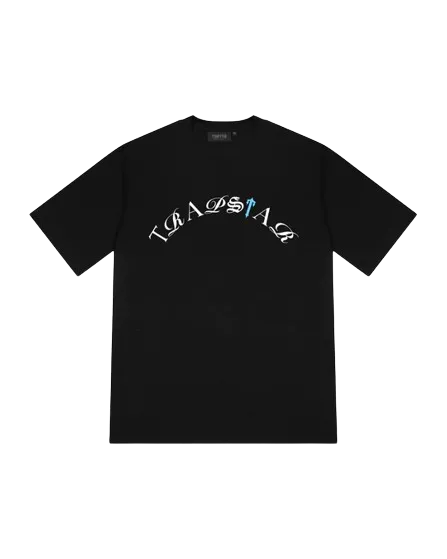 SCRIPT TEE – BLACK/TEAL