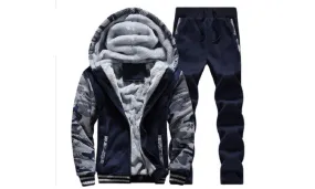 Sporting Fleece Thick Hooded Casual Track Suit