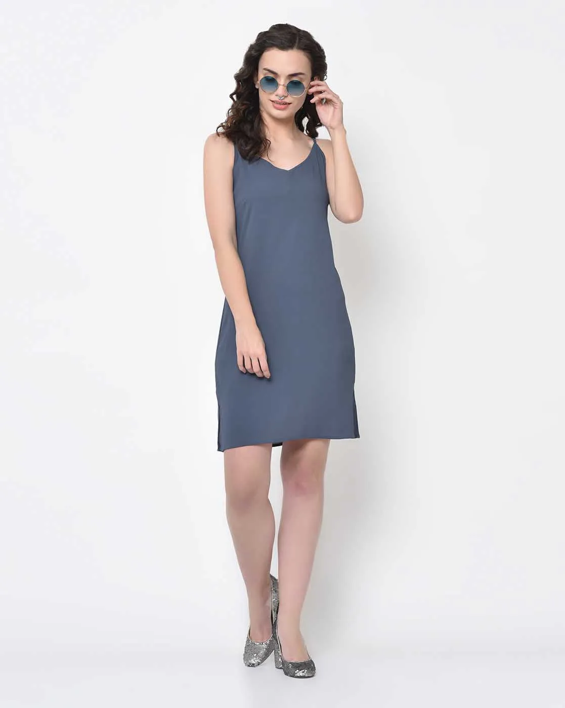 Stone Blue Spaghetti Dress