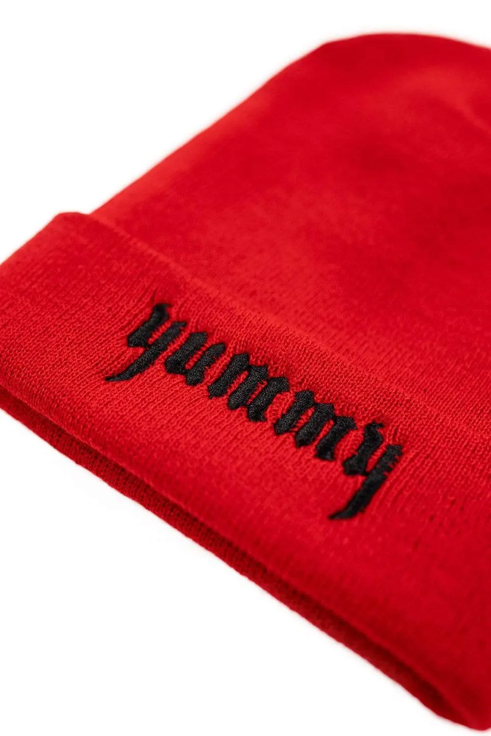 TaraYummy 'Yummy' Embroidered Red Beanie