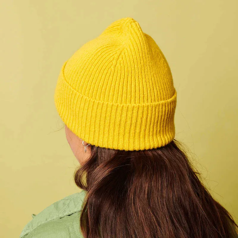 Unisex Electric yellow Lambswool Beanie
