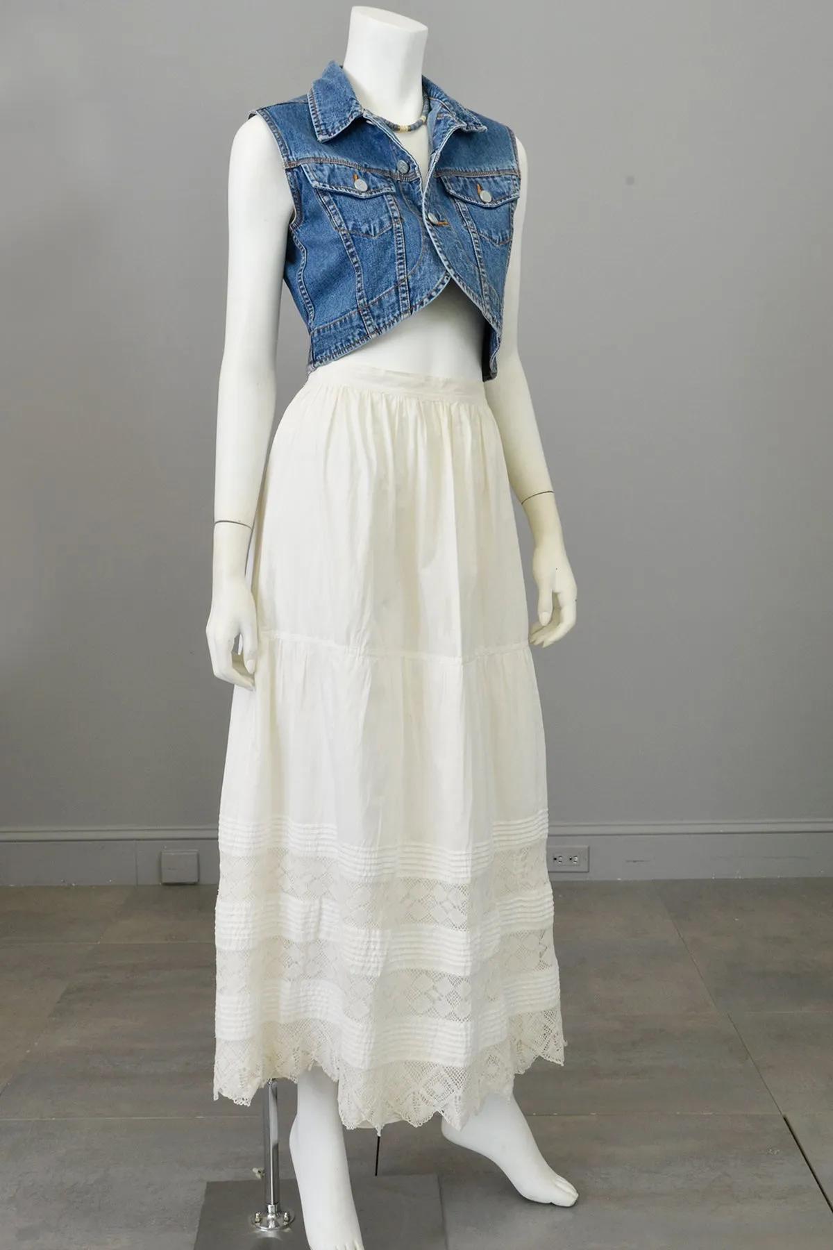 Vintage Calvin Klein Cropped Denim Vest