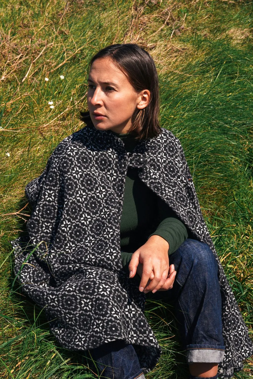 Vintage Rose Lambswool Cape