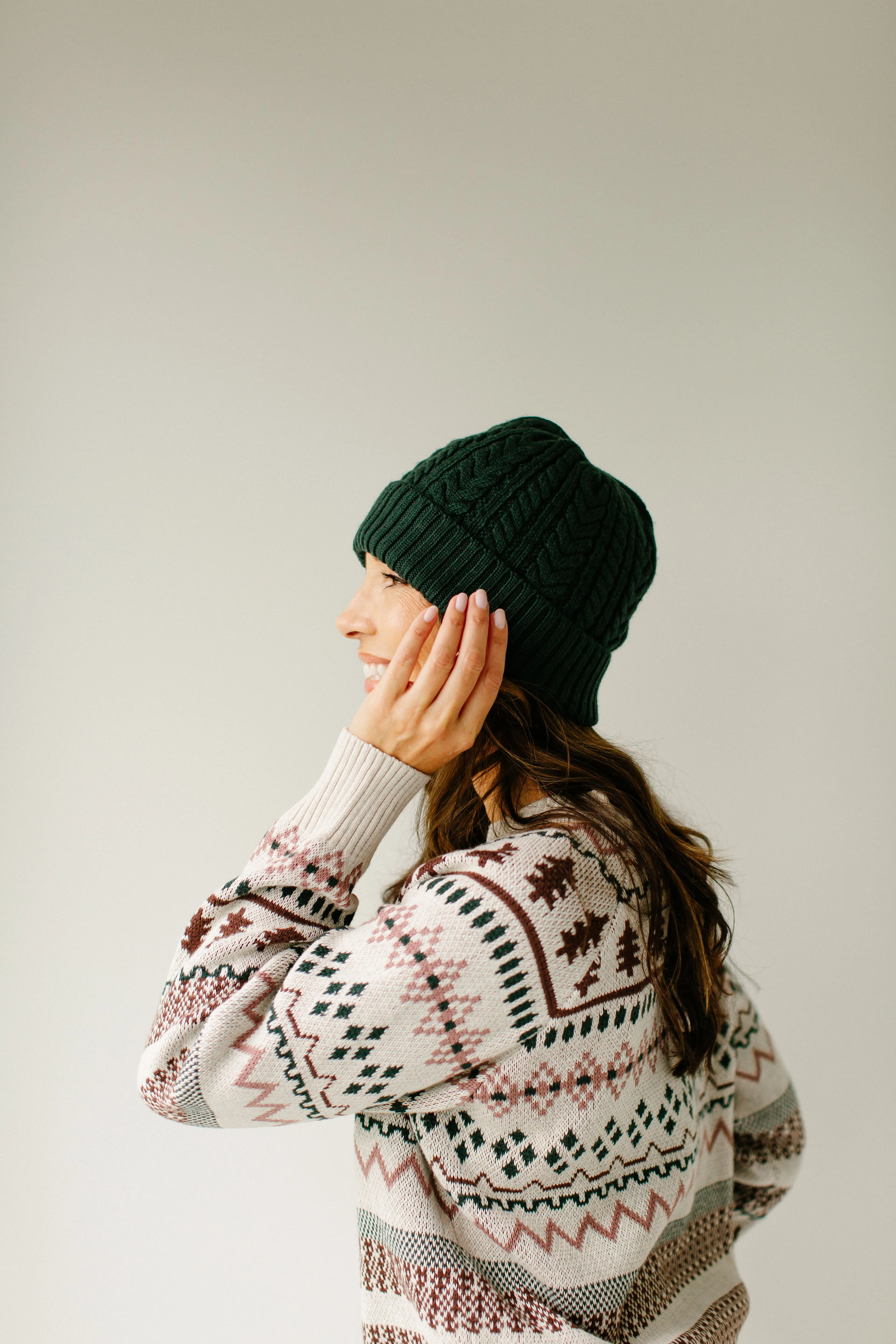 Wool Cable Knit Beanie